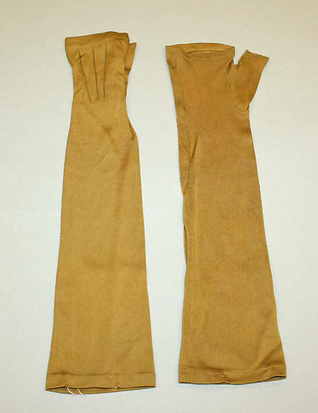 Mitts, silk, American 