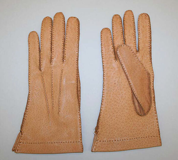 Gloves, Galeries Lafayette (French, founded 1893), leather, French 