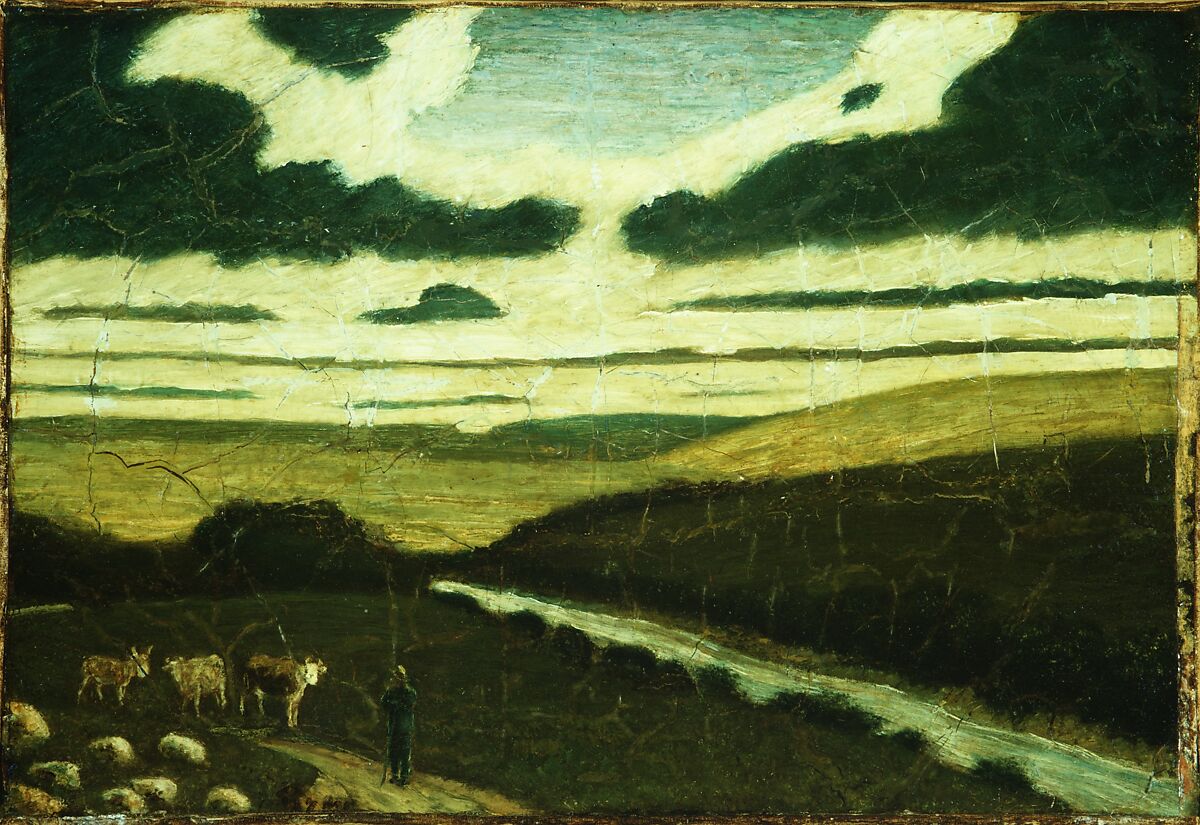 Landscape, Albert Pinkham Ryder (American, New Bedford, Massachusetts 1847–1917 Elmhurst, New York), Oil on canvas, American 