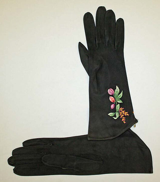 Gloves, leather, French 