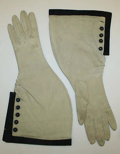 Gloves, Hermès (French, founded 1837), suede, French 