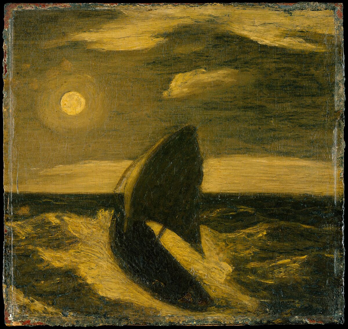 The Toilers of the Sea, Albert Pinkham Ryder  American, Oil on wood, American