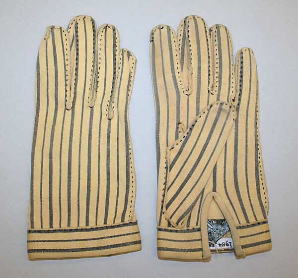 Gloves, Hermès (French, founded 1837), cotton, French 
