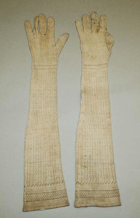 Gloves, cotton, probably American 