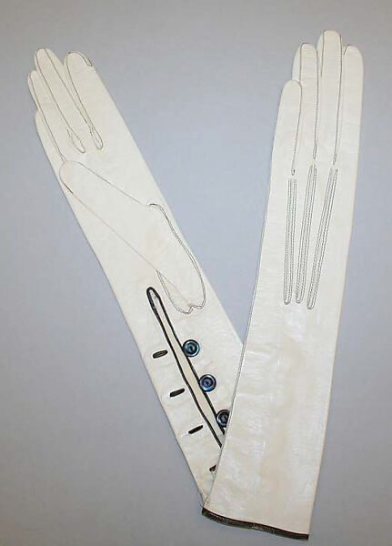 Gloves, leather, French 