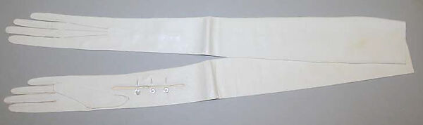 Evening gloves, leather, French 
