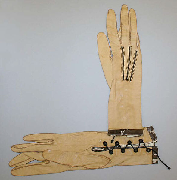 Gloves, leather, French 