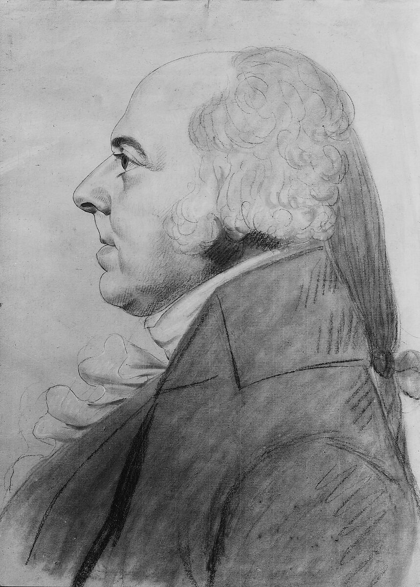 John Adams, Charles Balthazar Julien Févret de Saint-Mémin (1770–1852), Conté crayon, charcoal (?), and white-chalk heightening on off-white laid paper coated with gouache, American 