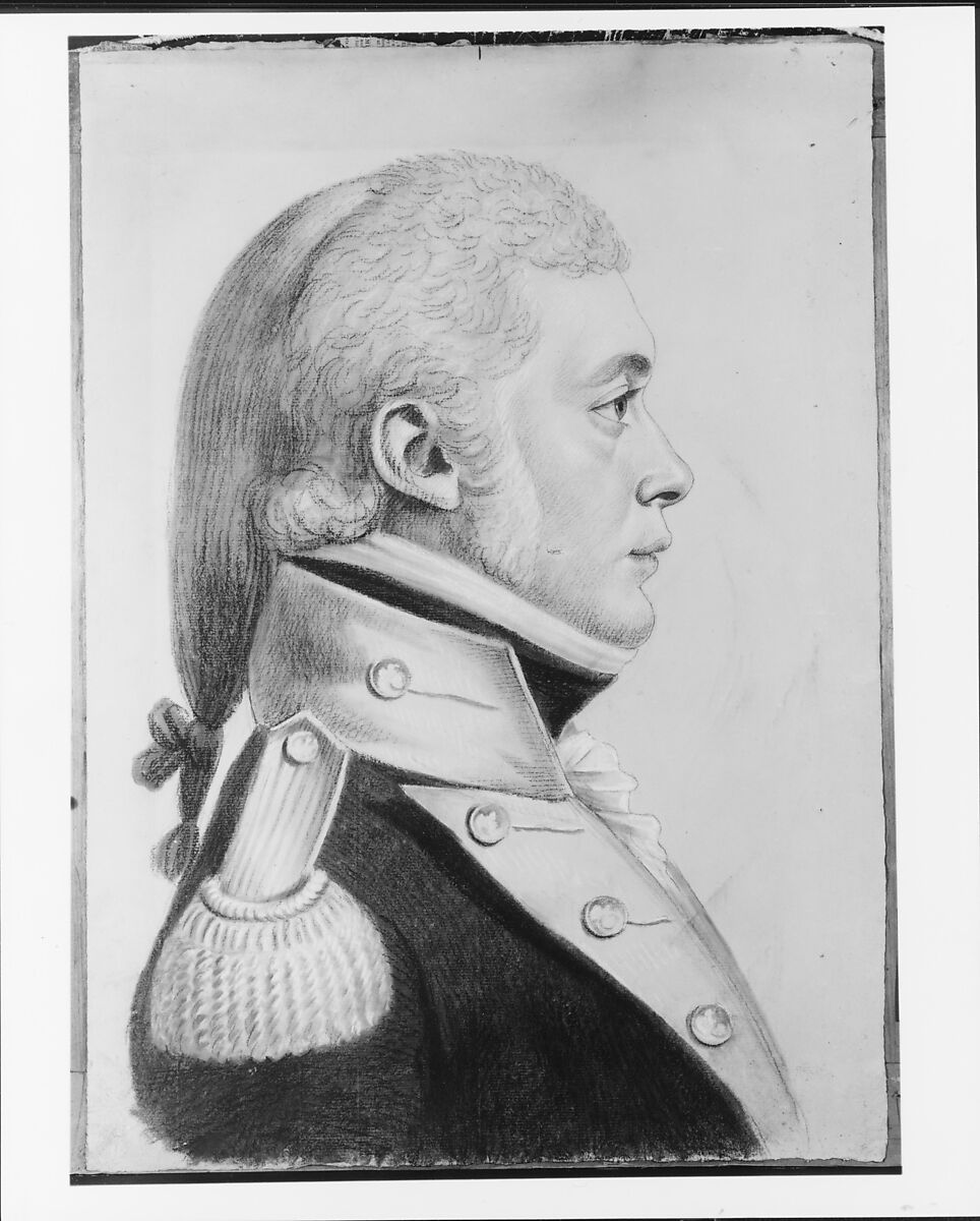 Dyer Sharp Wynkoop, Charles Balthazar Julien Févret de Saint-Mémin (1770–1852), Conté rayon, charcoal (?), and white chalk heightening on off-white laid paper coated with gouache, American