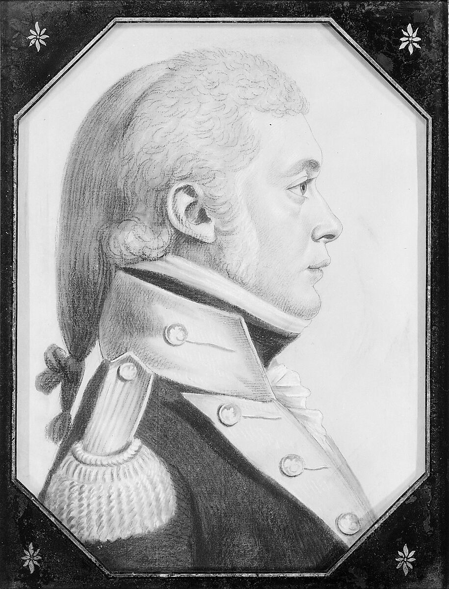 Dyer Sharp Wynkoop, Charles Balthazar Julien Févret de Saint-Mémin (1770–1852), Conté rayon, charcoal (?), and white chalk heightening on off-white laid paper coated with gouache, American