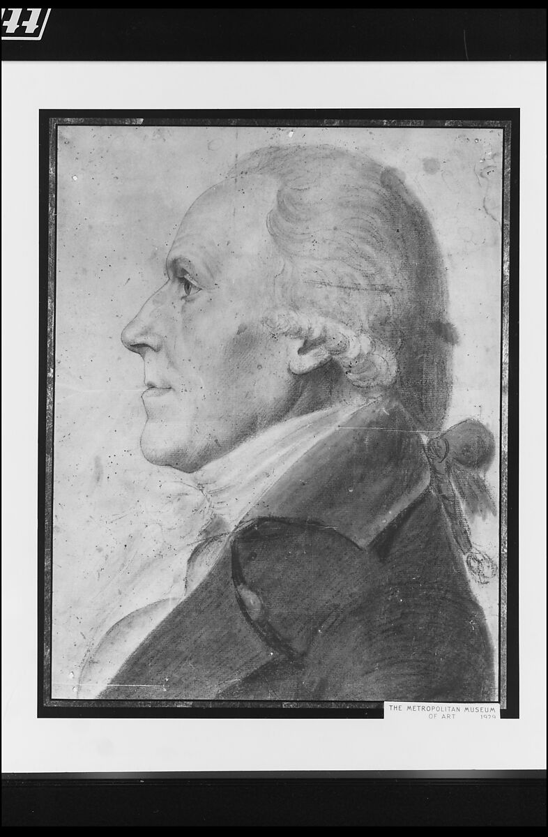 Portrait of a Man, Charles Balthazar Julien Févret de Saint-Mémin (1770–1852), Conté crayon, charcoal (?), graphite and white-chalk heightening on off-white laid paper coated with gouache, American