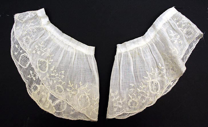 Engageantes, cotton, British