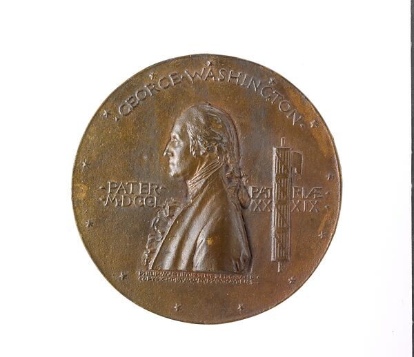 George Washington Inaugural Centennial Medal, Augustus Saint-Gaudens (American, Dublin 1848–1907 Cornish, New Hampshire), Bronze, American 