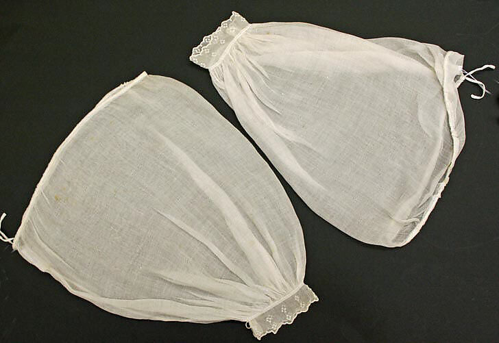 Undersleeves, cotton, British 