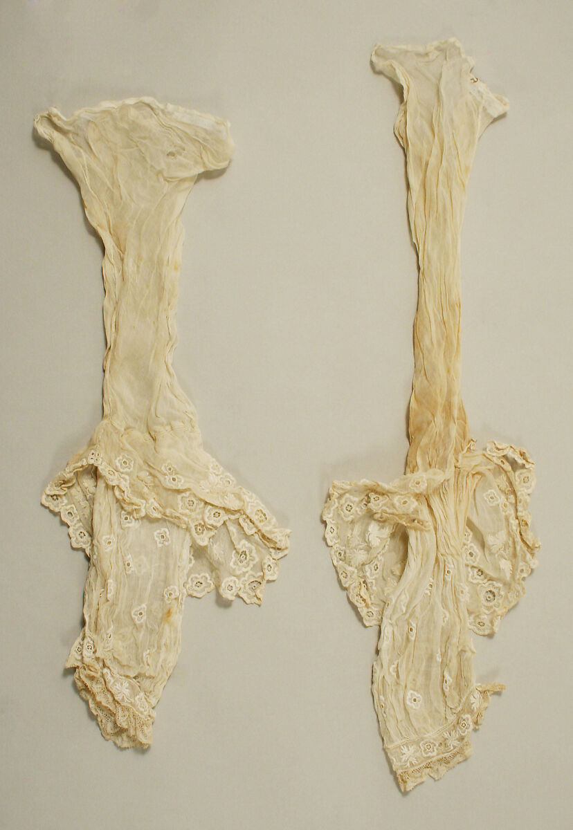 Undersleeves, cotton, American