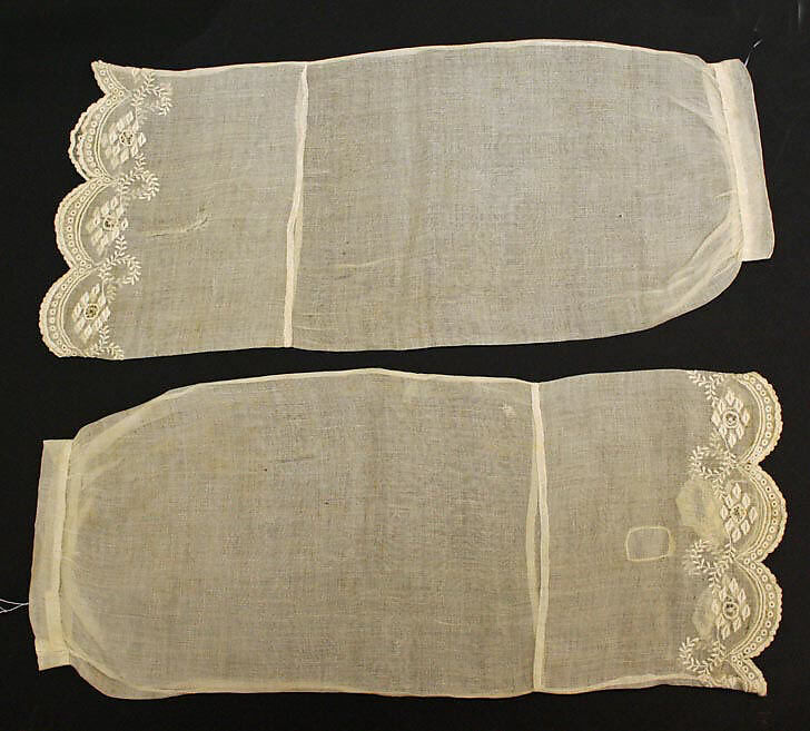 Undersleeves, cotton, American 