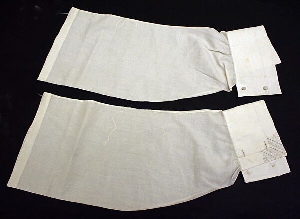 Undersleeves, cotton, French 
