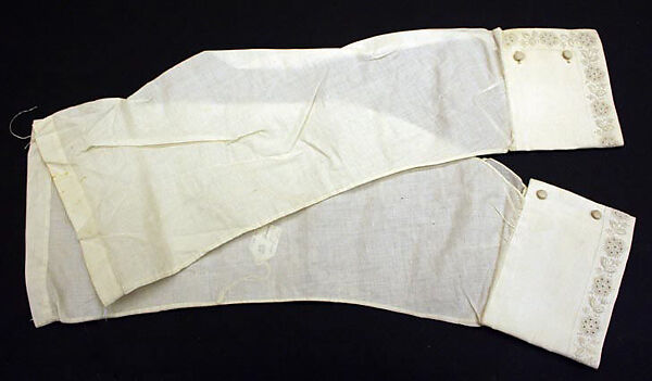 Undersleeves, linen, French 