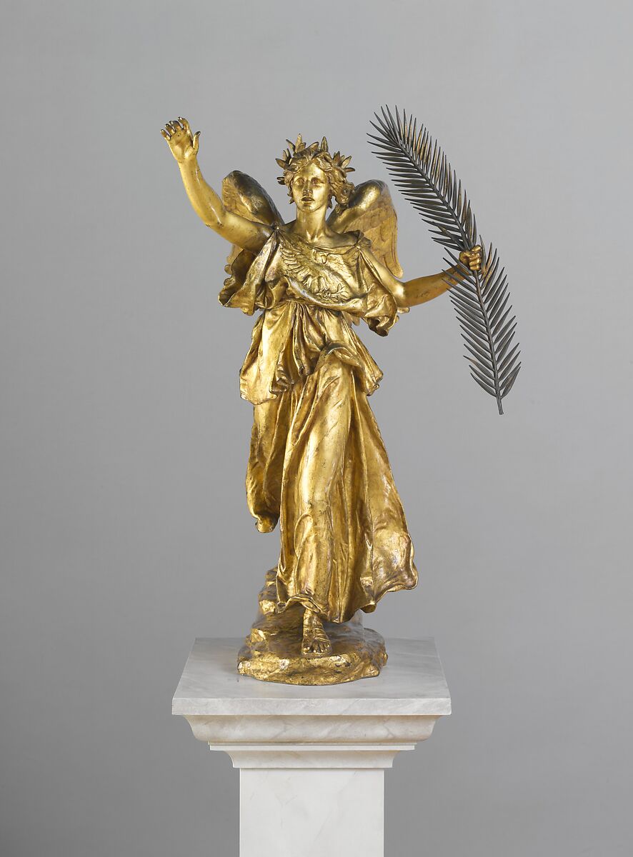 Victory, Augustus Saint-Gaudens (American, Dublin 1848–1907 Cornish, New Hampshire), Bronze, gilt, American
