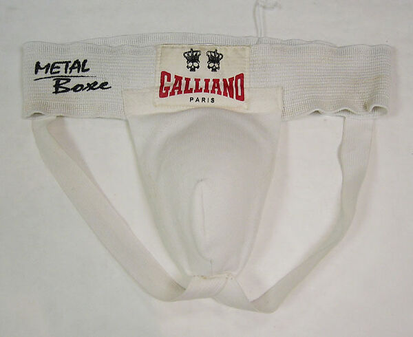 Ensemble, John Galliano (founded 1984), a) cotton, rubber, plastic; b) cotton, silk, plastic; c,d) cotton; e,f) leather, wood; g) fur, cotton, wool, plastic, British