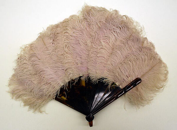 Fan, plastic (cellulose nitrate), feathers, Austrian 
