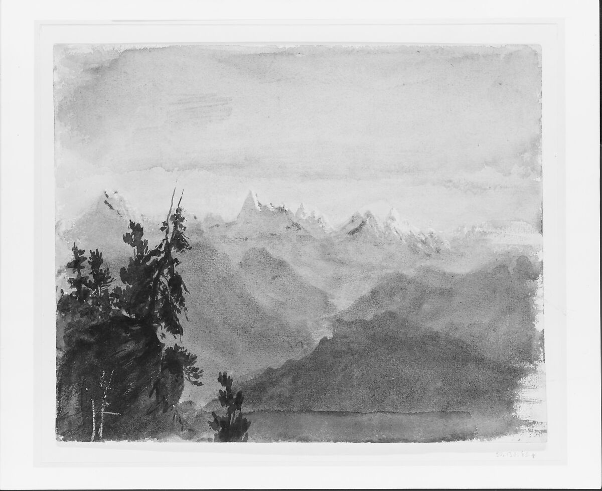 View from Mount Pilatus, John Singer Sargent (American, Florence 1856–1925 London), Watercolor on white wove paper, American