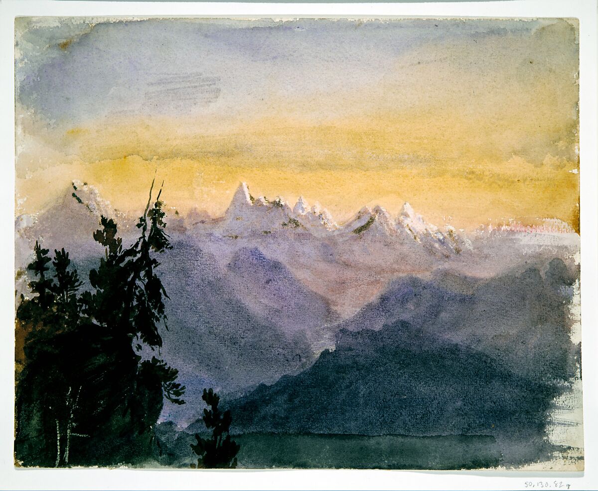 View from Mount Pilatus, John Singer Sargent (American, Florence 1856–1925 London), Watercolor on white wove paper, American