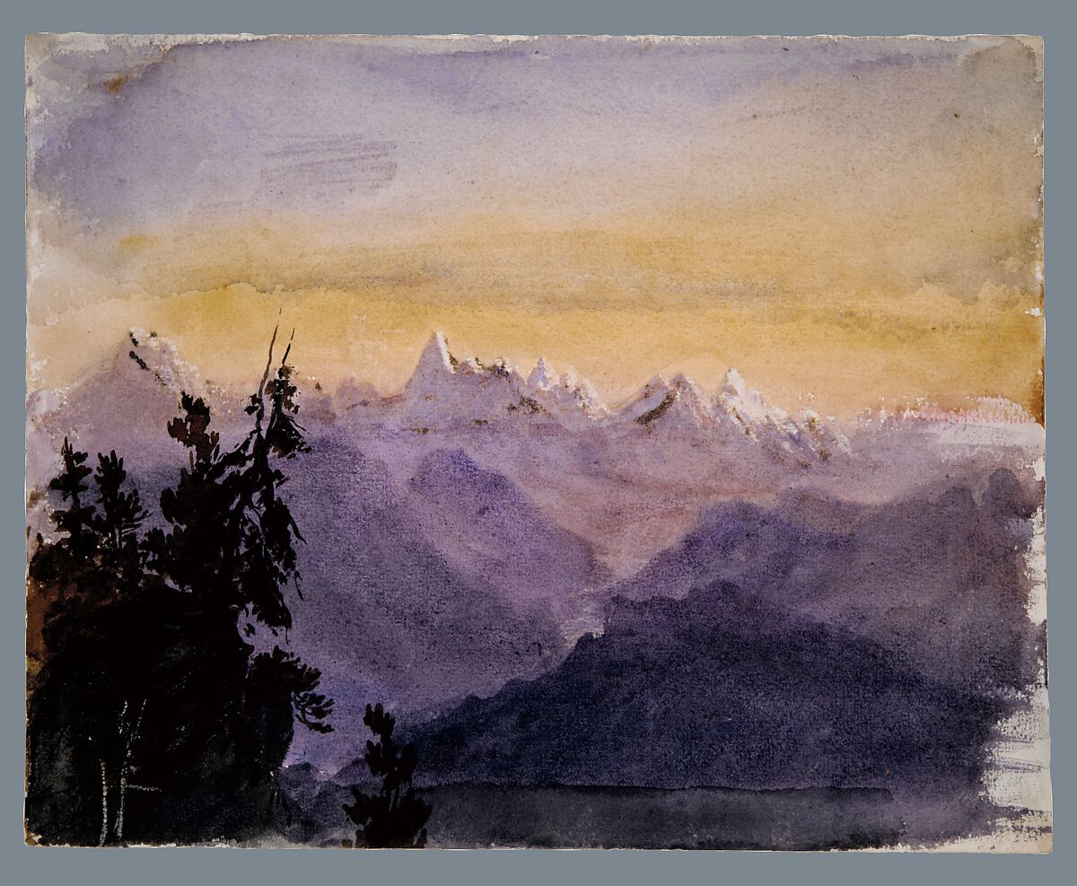 View from Mount Pilatus, John Singer Sargent (American, Florence 1856–1925 London), Watercolor on white wove paper, American