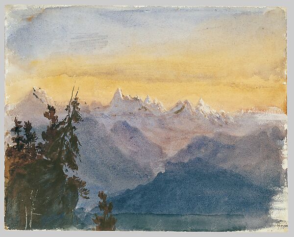 View from Mount Pilatus, John Singer Sargent (American, Florence 1856–1925 London), Watercolor on white wove paper, American 