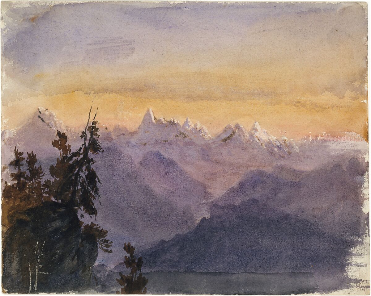 View from Mount Pilatus, John Singer Sargent (American, Florence 1856–1925 London), Watercolor on white wove paper, American
