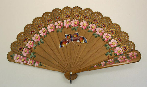 Brisé fan, wood, probably American 