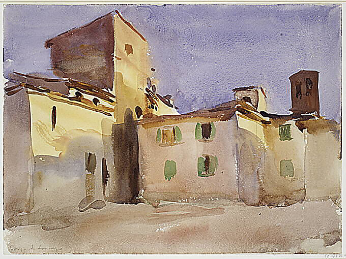 Borgo San Lorenzo (1), John Singer Sargent (American, Florence 1856–1925 London), Watercolor and graphite on white wove paper, American