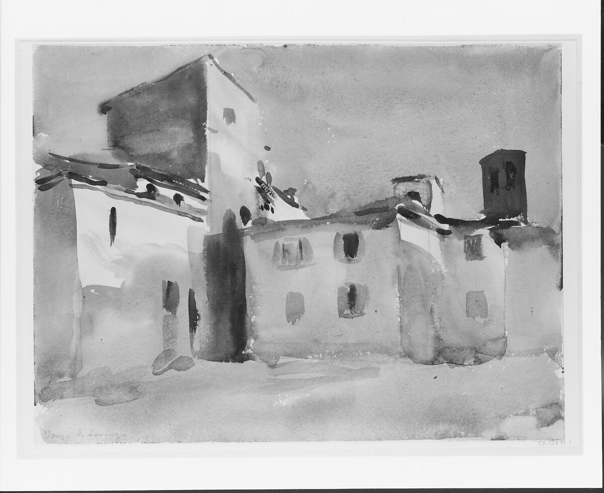 Borgo San Lorenzo (1), John Singer Sargent (American, Florence 1856–1925 London), Watercolor and graphite on white wove paper, American