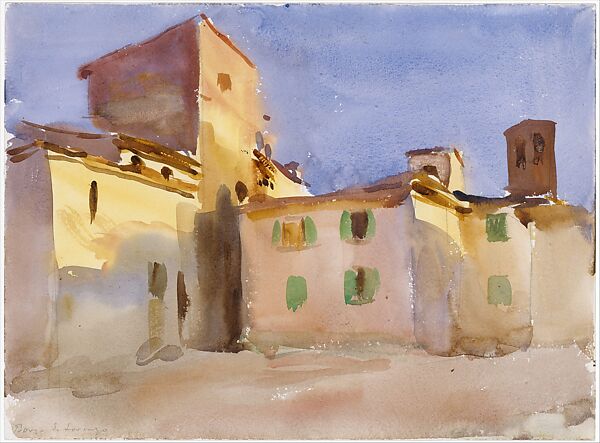 Borgo San Lorenzo (1), John Singer Sargent (American, Florence 1856–1925 London), Watercolor and graphite on white wove paper, American 