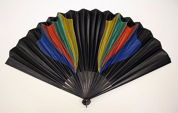 Fan, wood, paper, American or European 