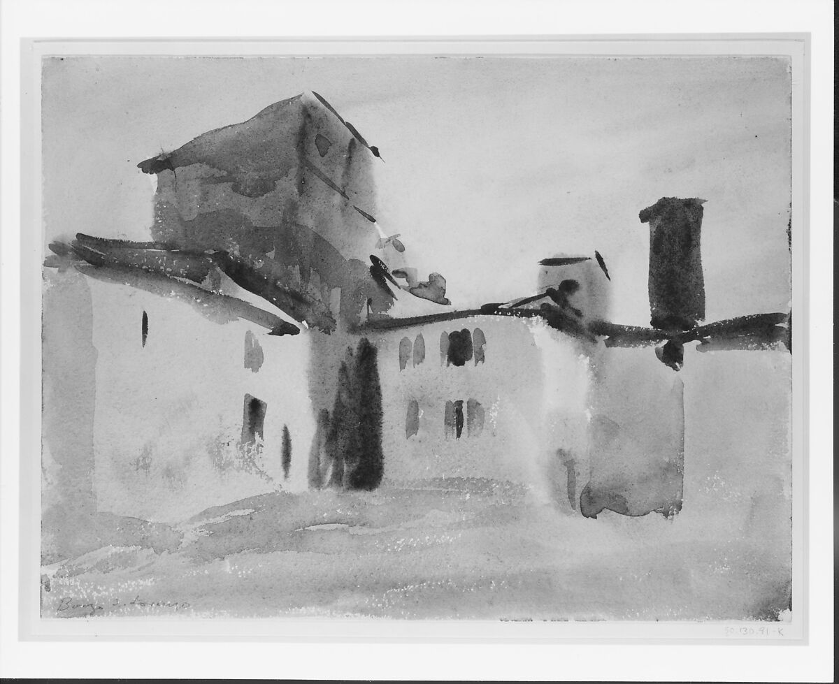 Borgo San Lorenzo (2), John Singer Sargent (American, Florence 1856–1925 London), Watercolor on white wove paper, American