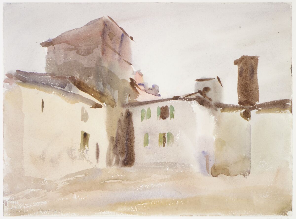 Borgo San Lorenzo (2), John Singer Sargent (American, Florence 1856–1925 London), Watercolor on white wove paper, American