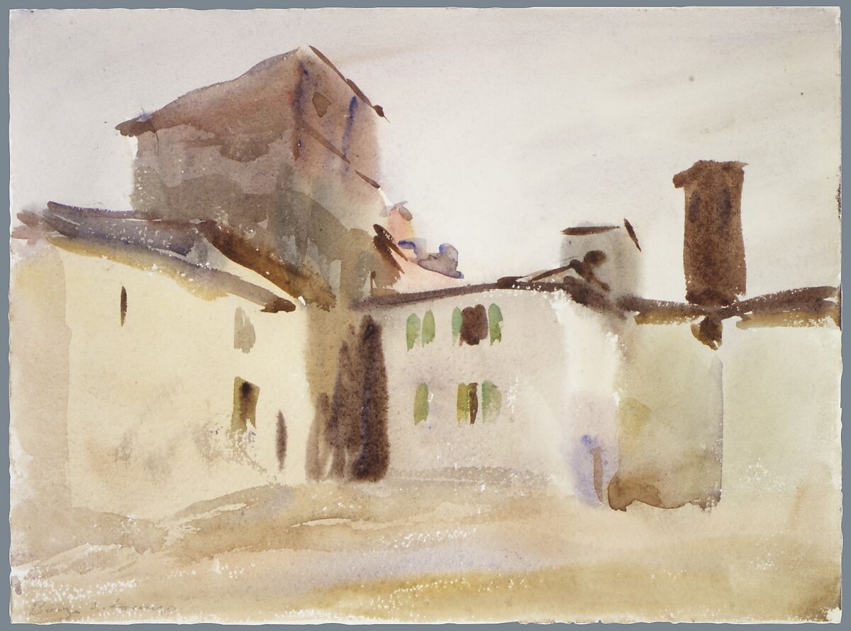Borgo San Lorenzo (2), John Singer Sargent (American, Florence 1856–1925 London), Watercolor on white wove paper, American