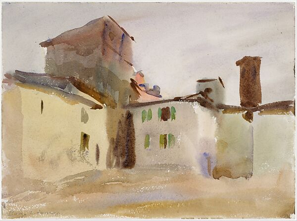 Borgo San Lorenzo (2), John Singer Sargent (American, Florence 1856–1925 London), Watercolor on white wove paper, American 