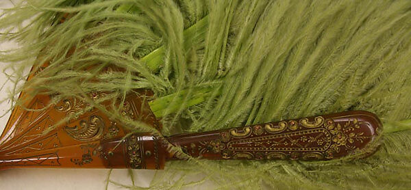Fan, plastic, feathers, American or European