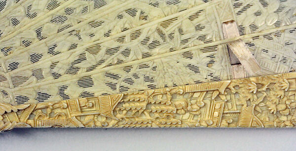 Fan, ivory, silk, Chinese