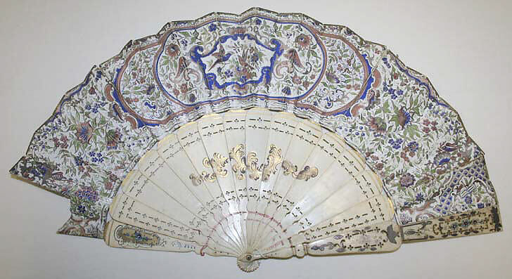 Fan, paper, ivory, French