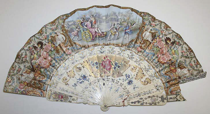 Fan, paper, ivory, French 