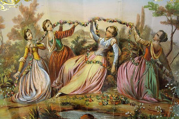 Fan, Tiffany &amp; Co. (1837–present), shell, paper, silk, metal, French