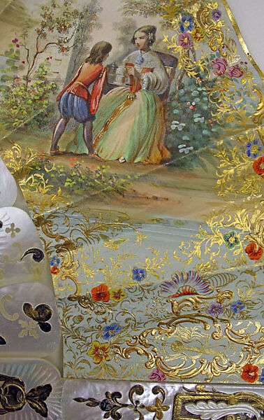 Fan, Tiffany &amp; Co. (1837–present), shell, paper, silk, metal, French