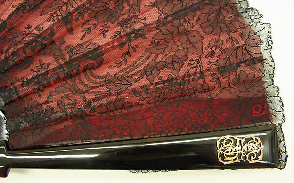 Fan, Stern Brothers (American, founded New York, 1867), cotton, shell, probably French