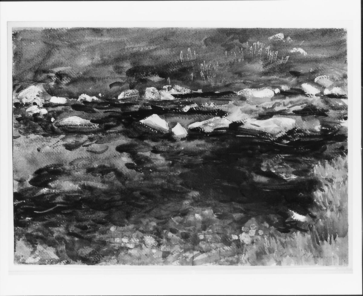 Brook and Meadow, John Singer Sargent (American, Florence 1856–1925 London), Watercolor, gouache, and graphite on white wove paper, American