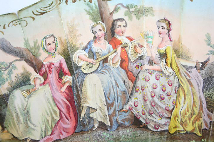 Fan, paper, wood, American