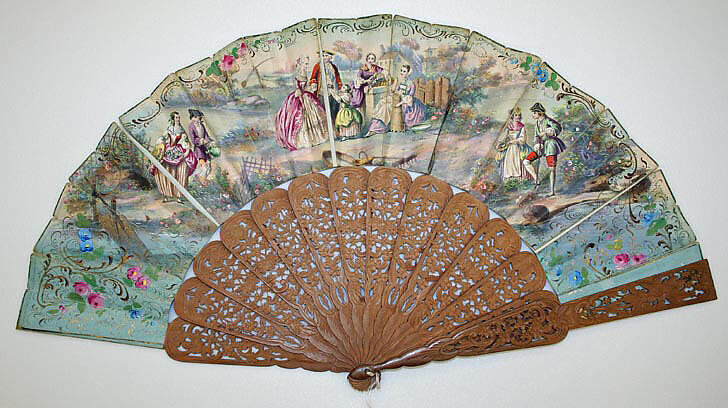 Fan, paper, wood, American