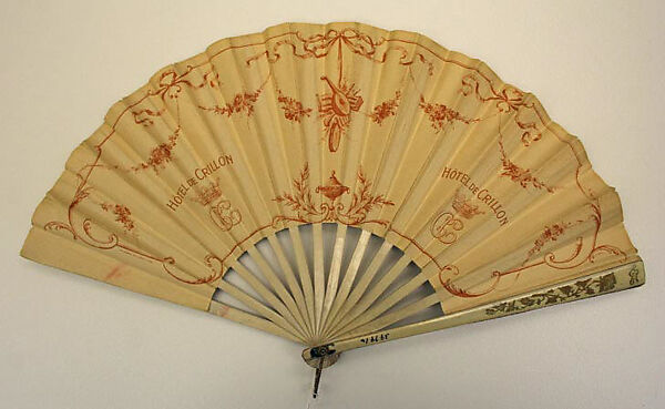 Fan, paper, wood, metal, French